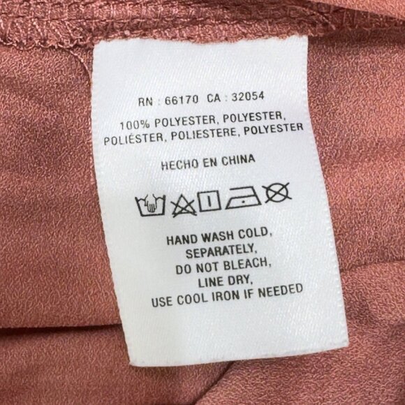 MAEVE Anthropologie Womens Top Mauve Ruffle Shoulder L Sleeve Surplice Size MP - Picture 6 of 12